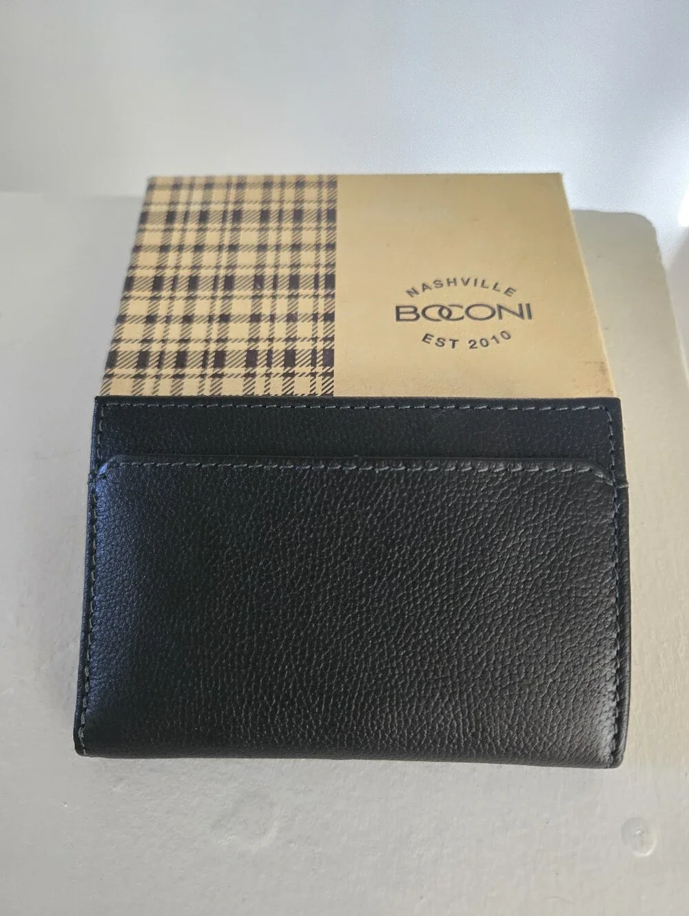 Boconi Black Pebbled Leather Wallet
